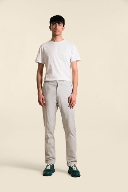 Pantalón ítalo para hombre en popelina liviana de algodón