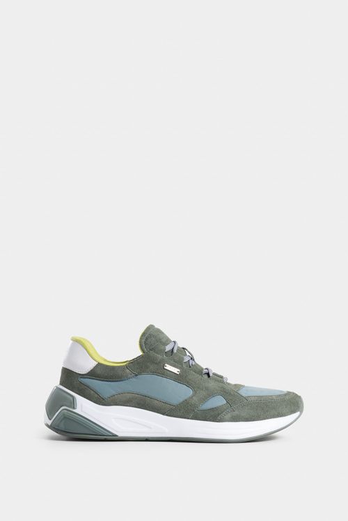 Zapatillas bombay de cuero gamuza y lona para mujer silueta urban