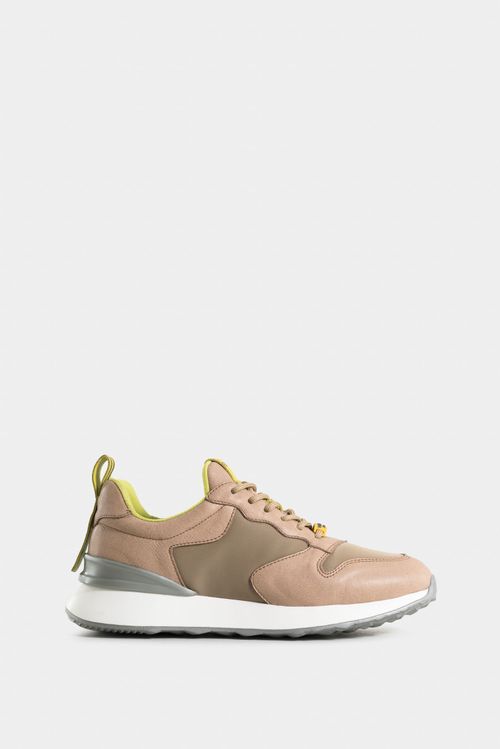 Zapatillas mercurio de cuero y lona para mujer silueta urban