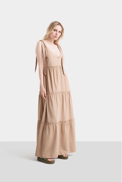 Vestido hori en tejido plano para mujer efecto peach