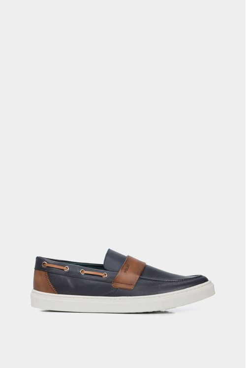 Mocasín deportivos de cuero para hombre vintage