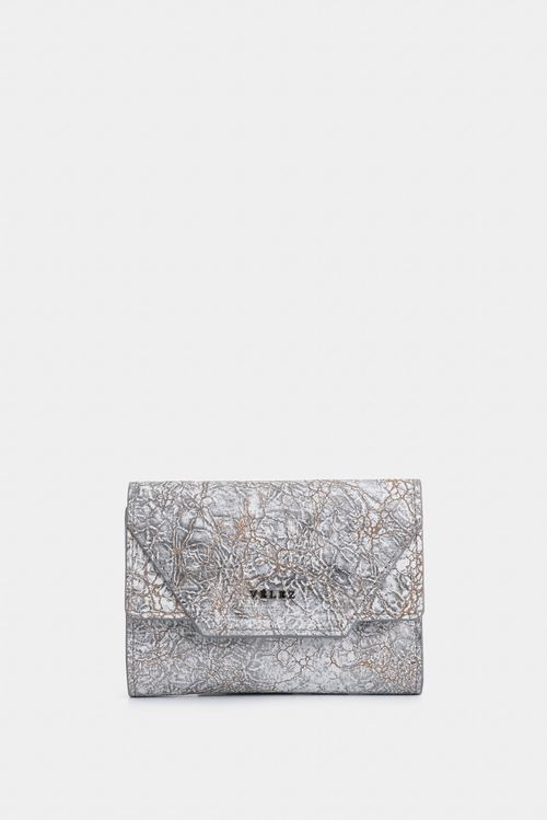 Billetera Magnolia de cuero folia para mujer efecto craquelado