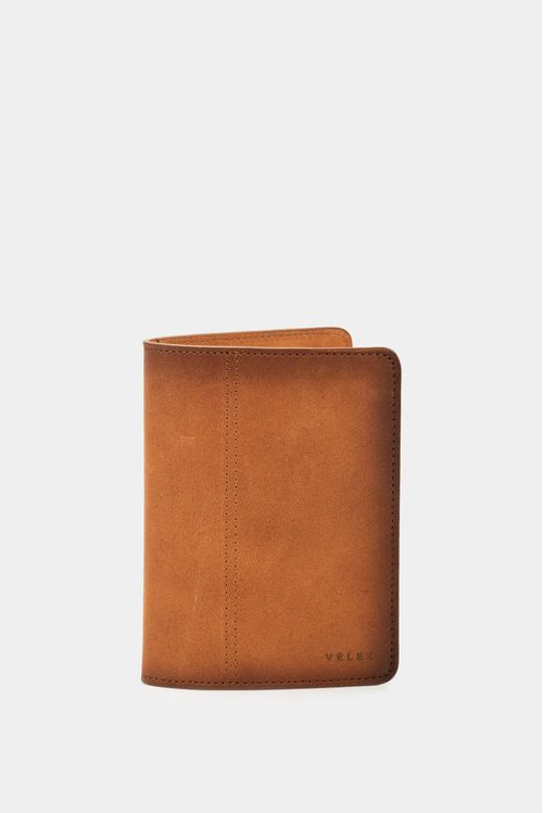 Porta pasaporte travel 2.0 de cuero para hombre efecto envejecido