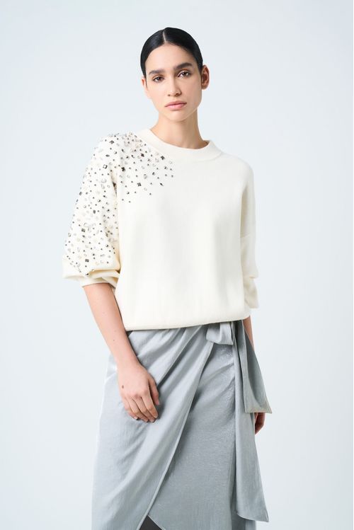 Sweater Ocaso tejido para mujer cristales