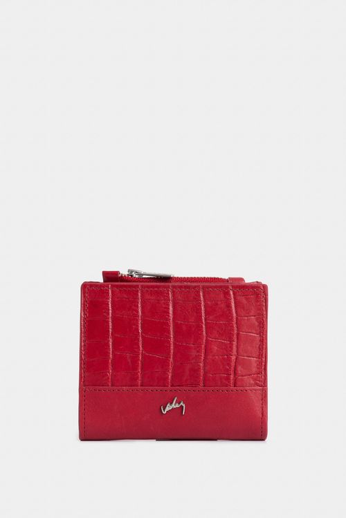 Billetera Golden de cuero para mujer grabado