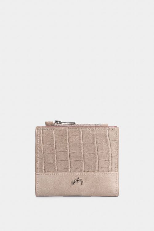Billetera Golden de cuero para mujer grabado