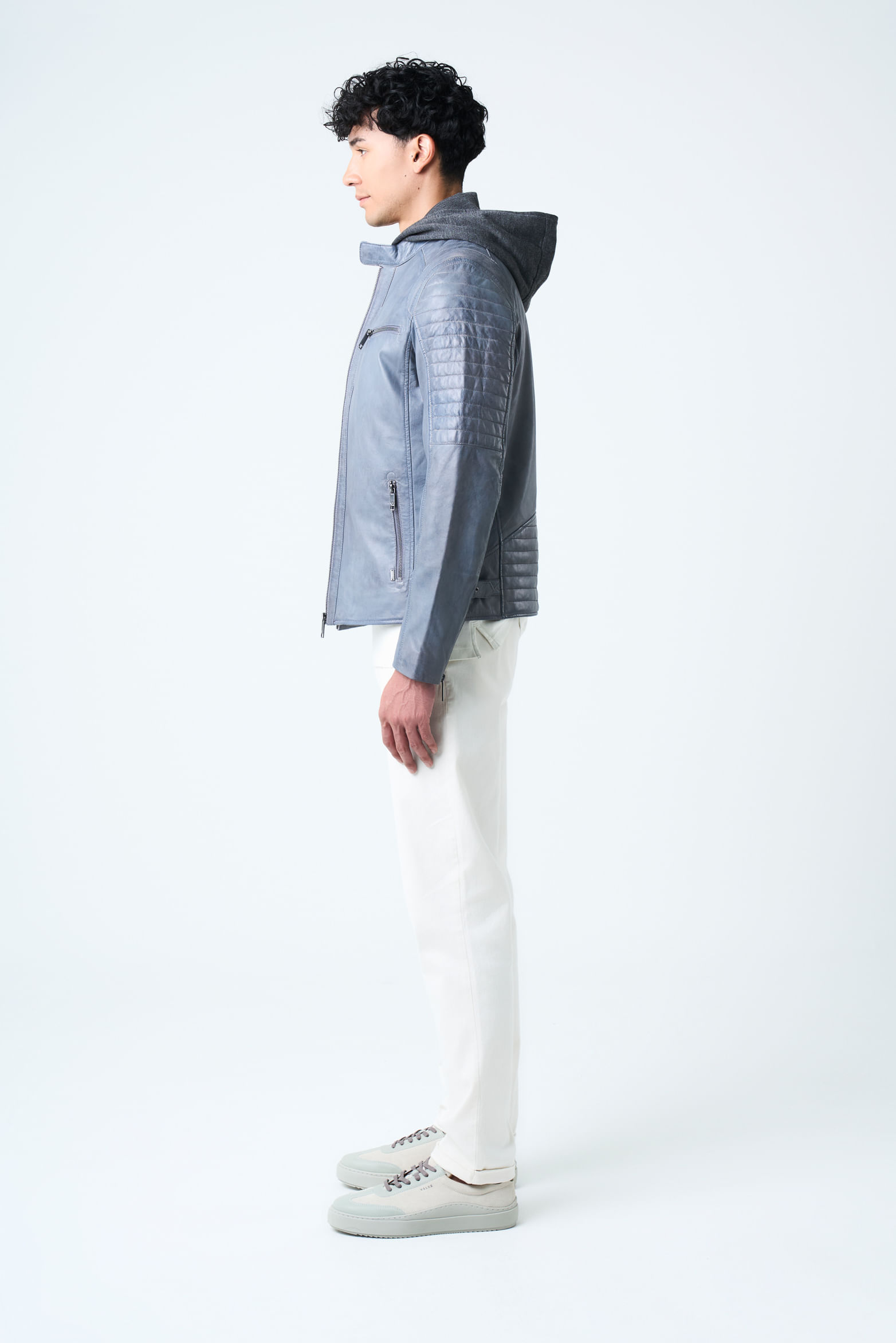 Chaqueta belmont de cuero para hombre capucha y pechera-1740682502451