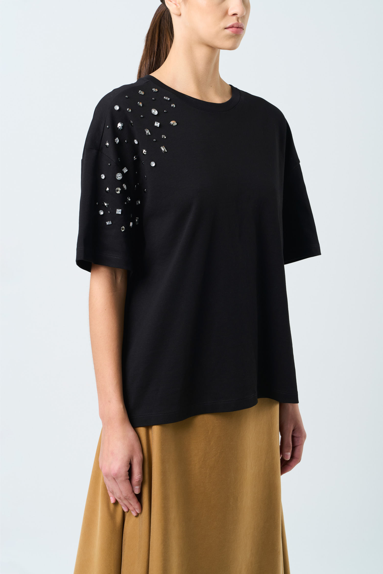 Polera manga corta Ocaso para mujer cristales-1743224784241
