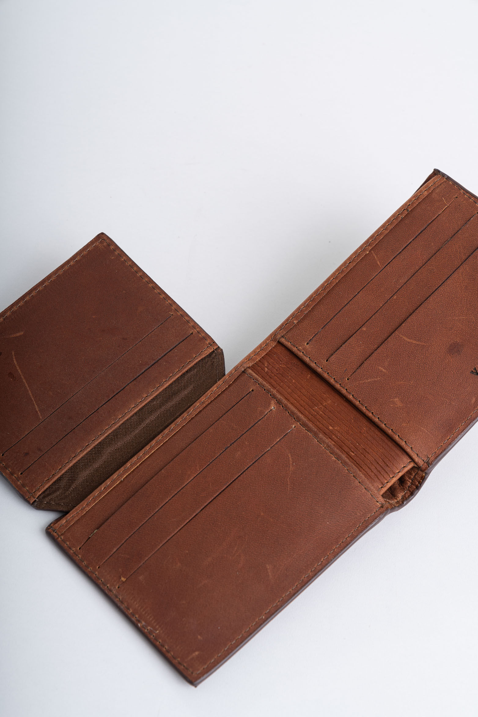 Kit billetera y llavero de cuero vintage-1743446615629