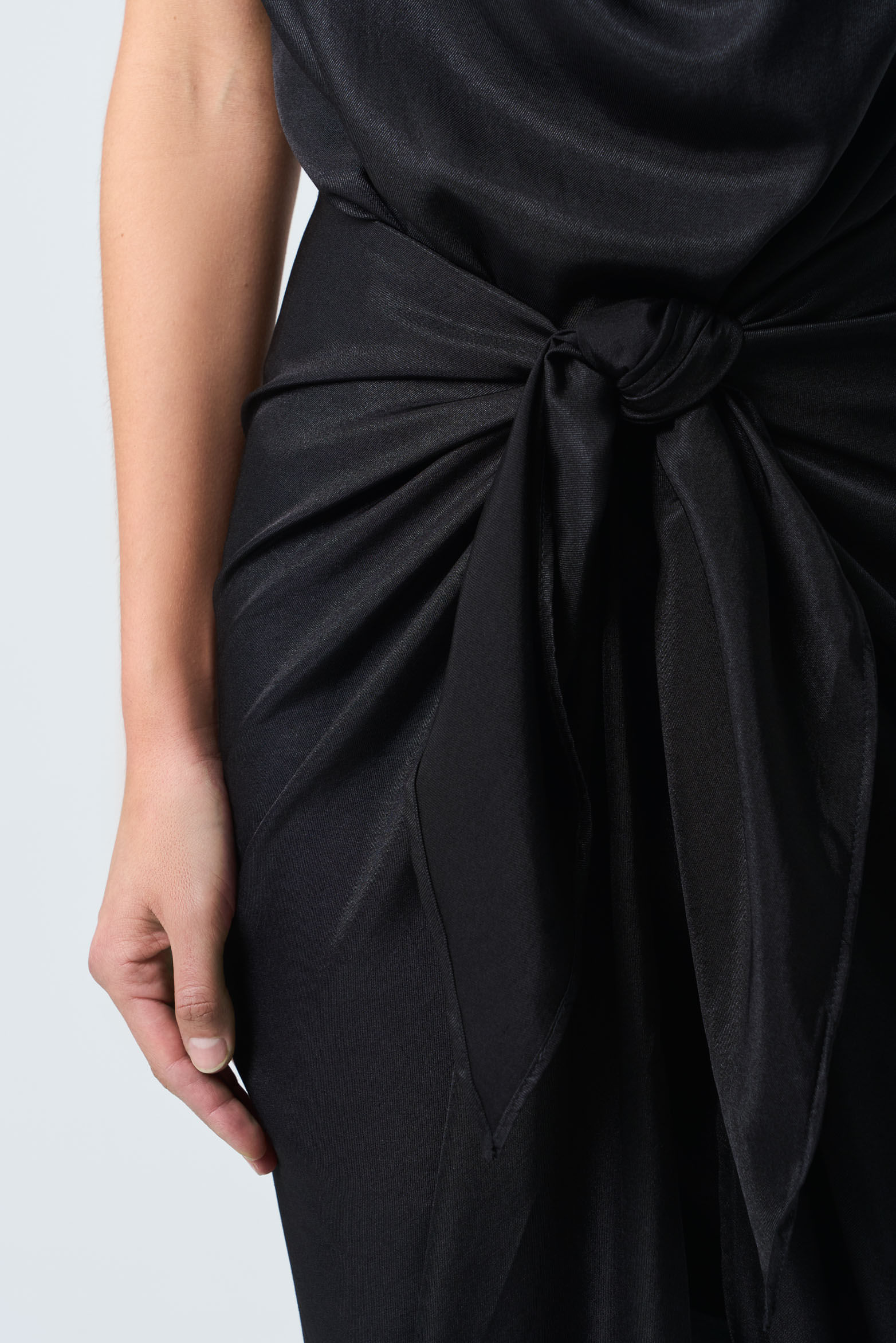 Vestido midi Draco para mujer drapeado-1745338069912
