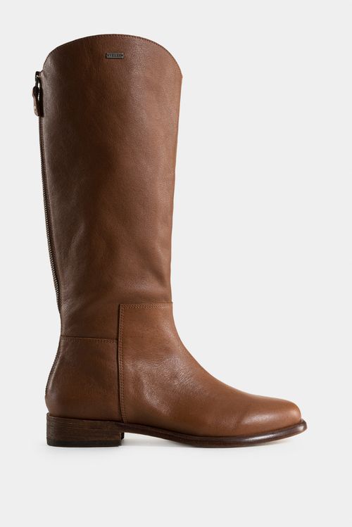 Botas kalahari de cuero liso para mujer inspiración ecuestre