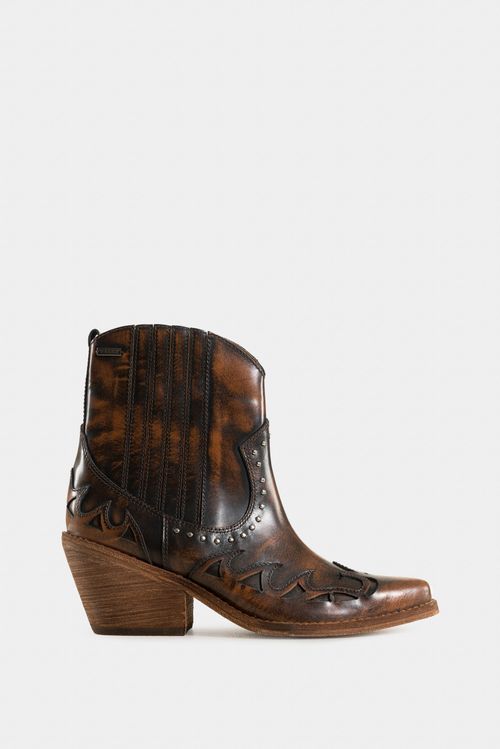 Botines namib de cuero para mujer taches decorativos